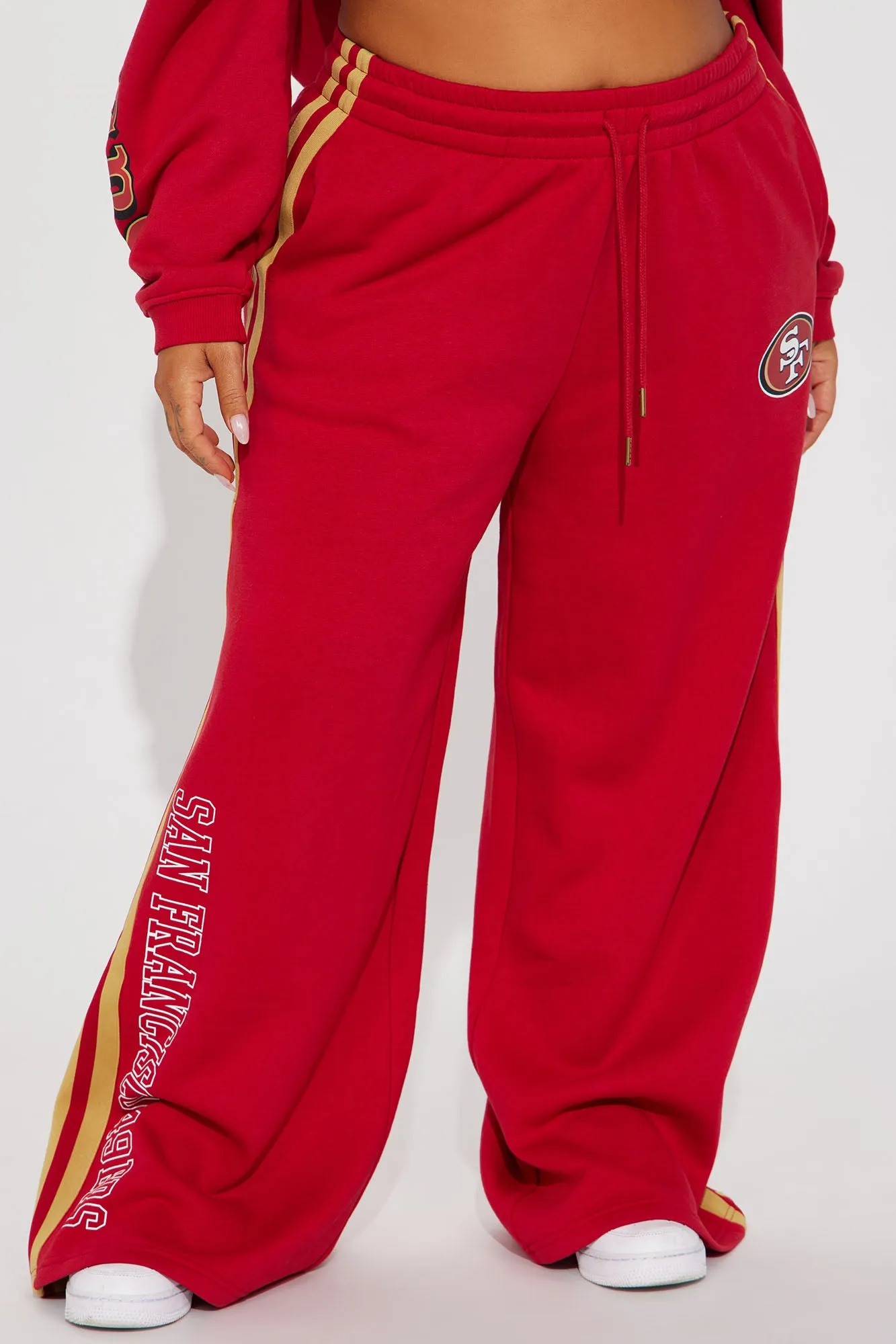 49ers Second Half Come-Back Wide Leg Pant - Red