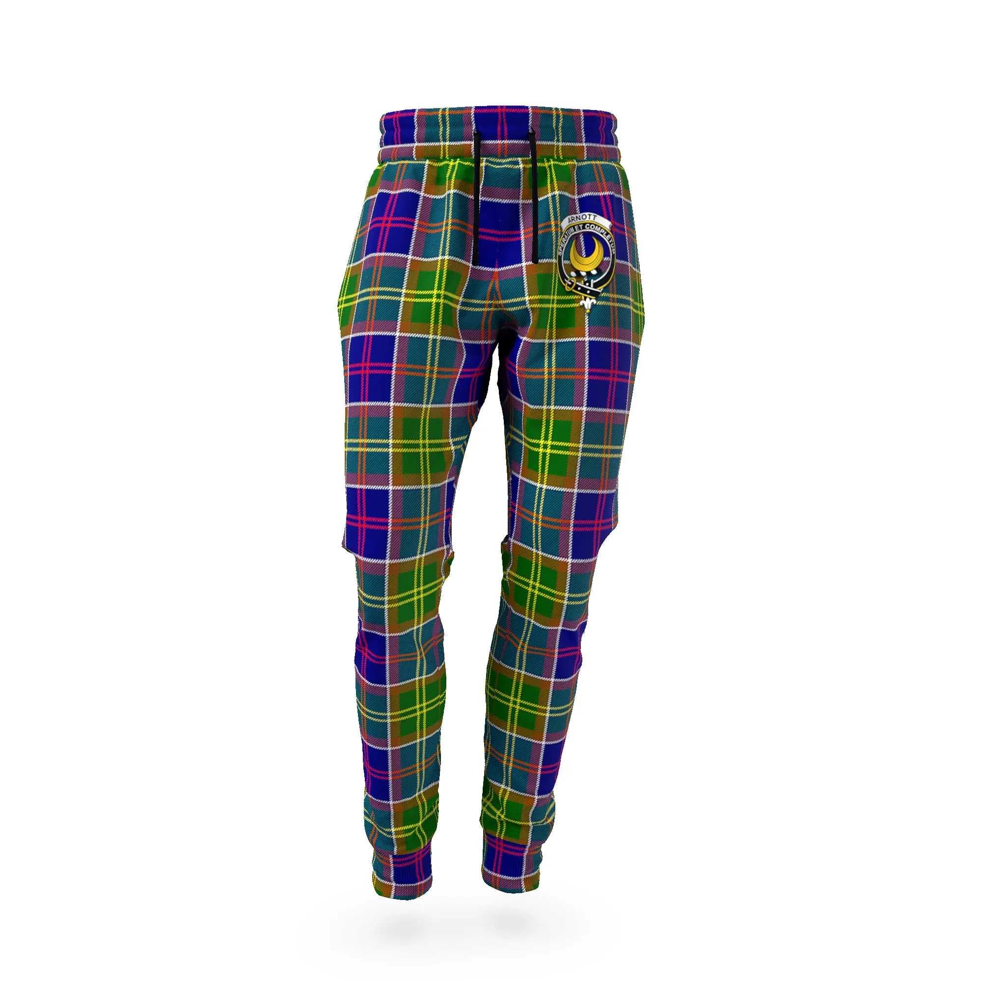 Arnott Tartan Joggers Pants with Family Crest