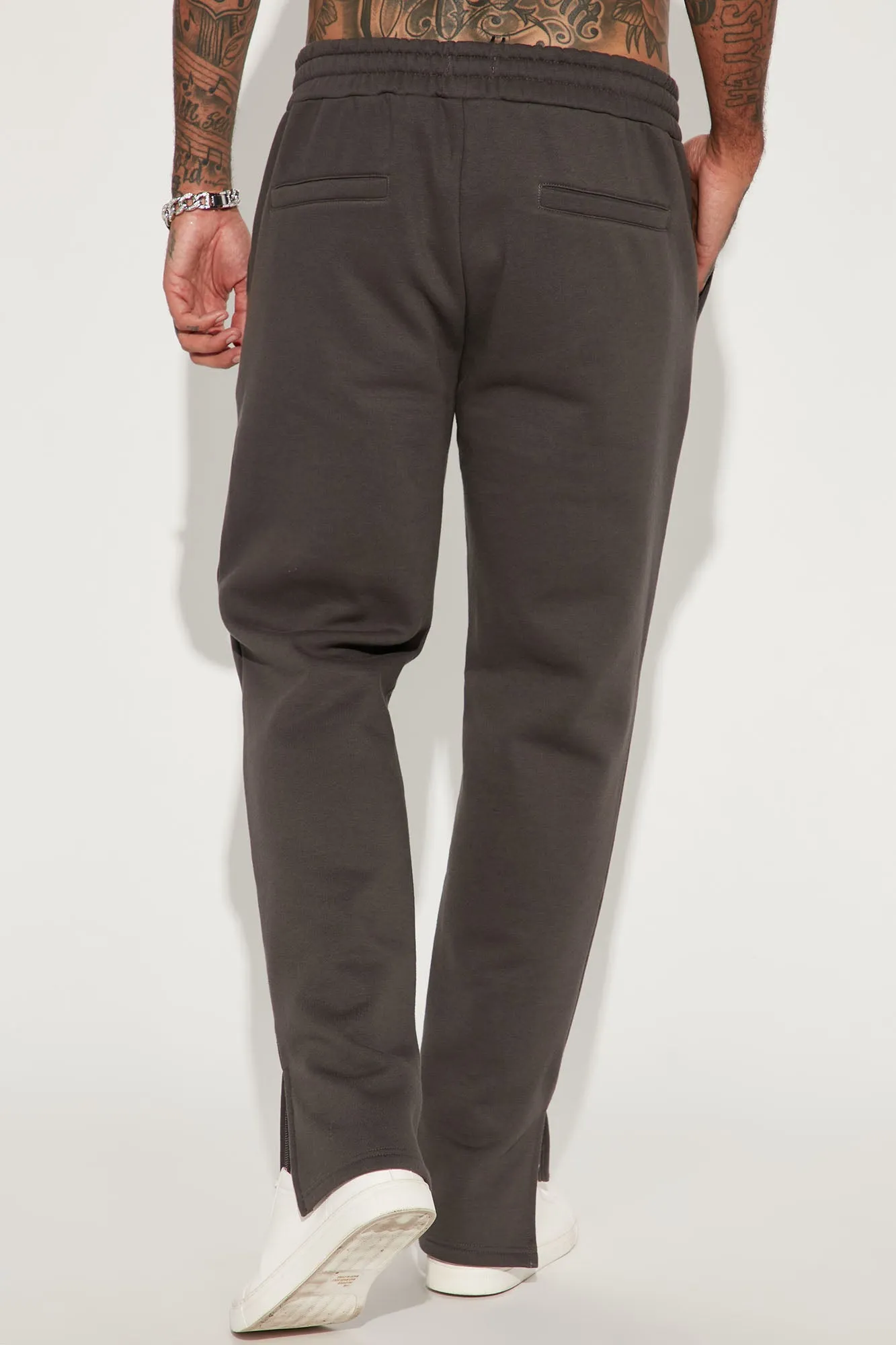 Backstage Chiller Split Hem Sweatpant - Grey