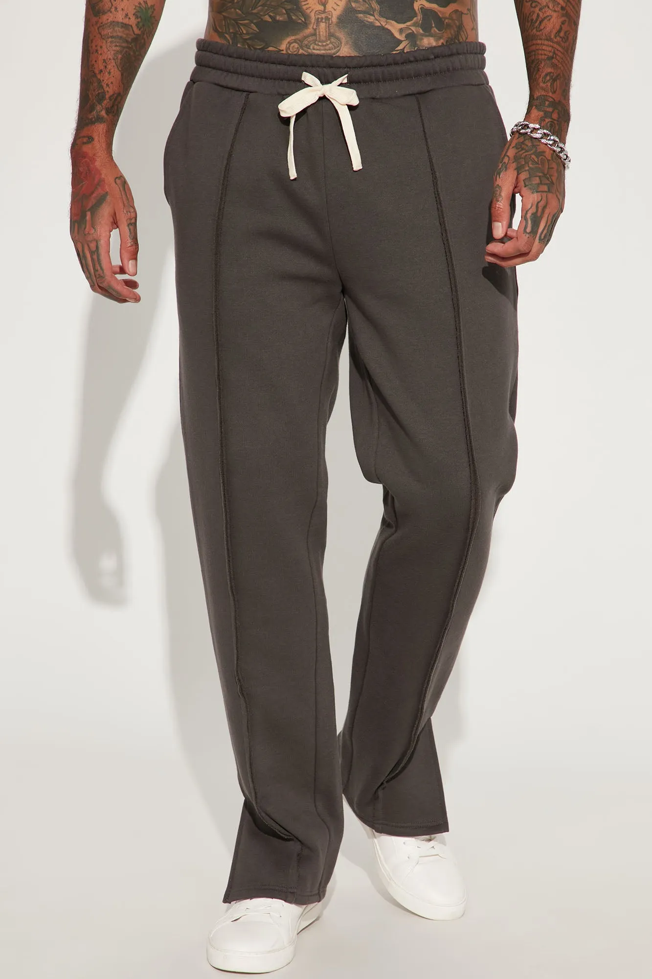 Backstage Chiller Split Hem Sweatpant - Grey