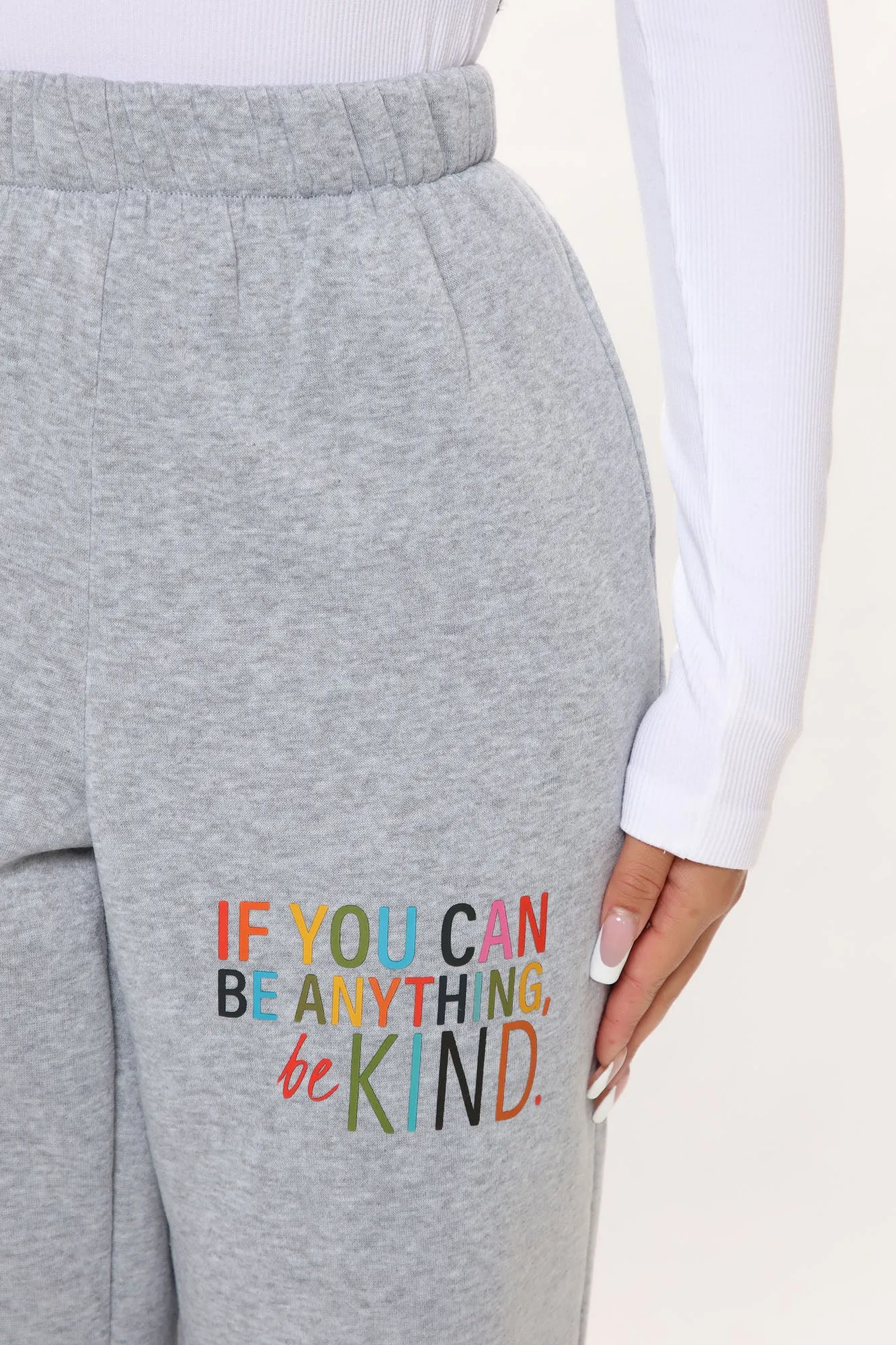 Be Kind To Others Sweatpants - Heather Grey