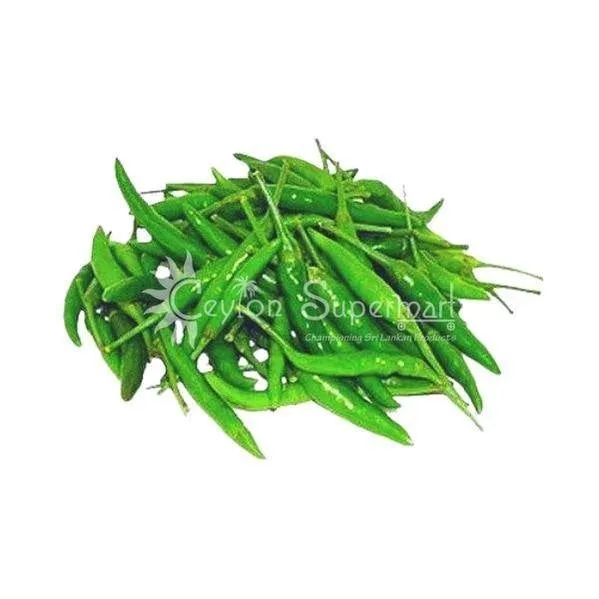 Ceylon Supermart Fresh Rocket Green Chillies | Bird's Eye Chilli | Approximate Weight 100g