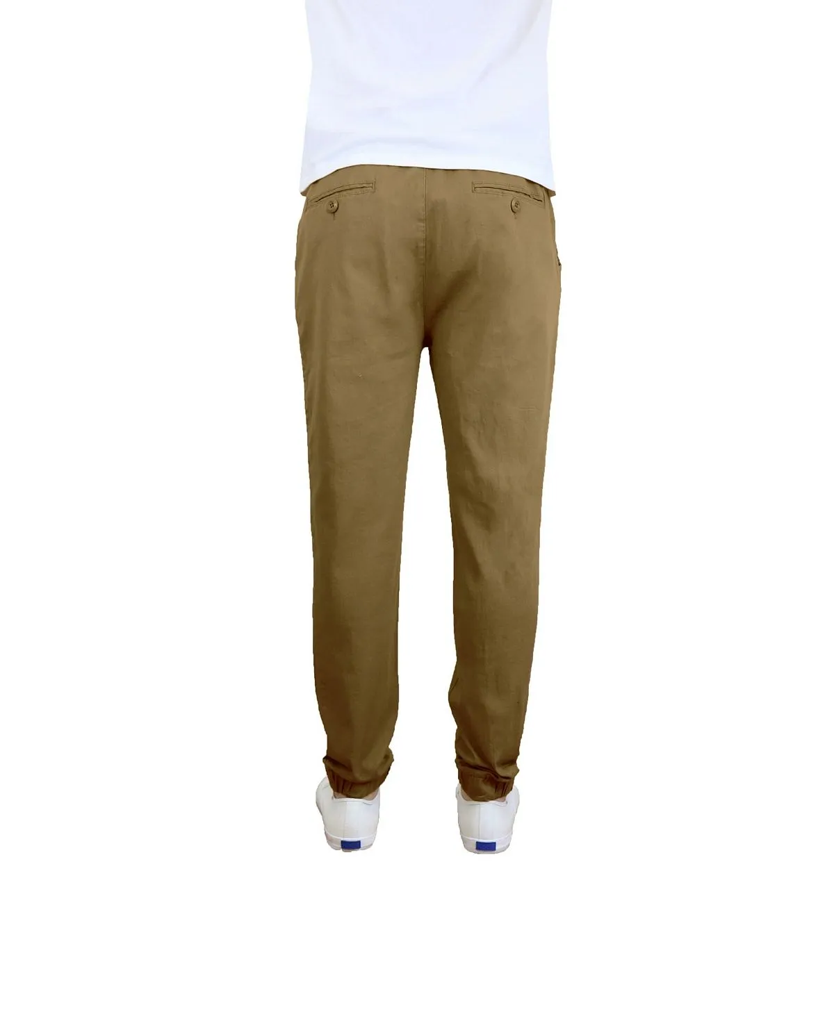 Galaxy By Harvic Men's Basic Stretch Twill Joggers, Khaki