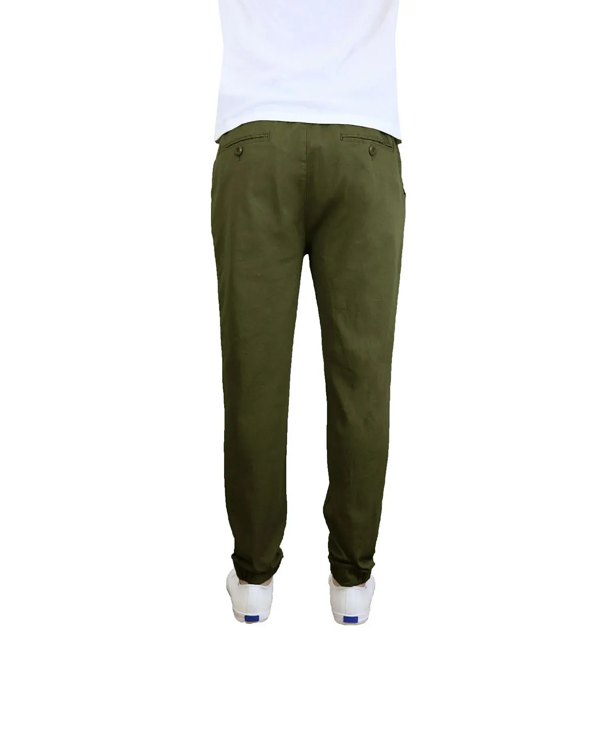 Galaxy By Harvic Men's Basic Stretch Twill Joggers, Khaki