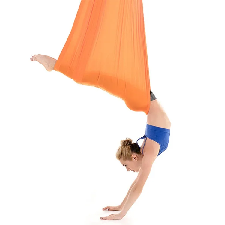 Indoor Anti-gravity Yoga Knot-free Aerial Yoga Hammock with Buckle / Extension Strap, Size: 400x280cm(Lake Blue)