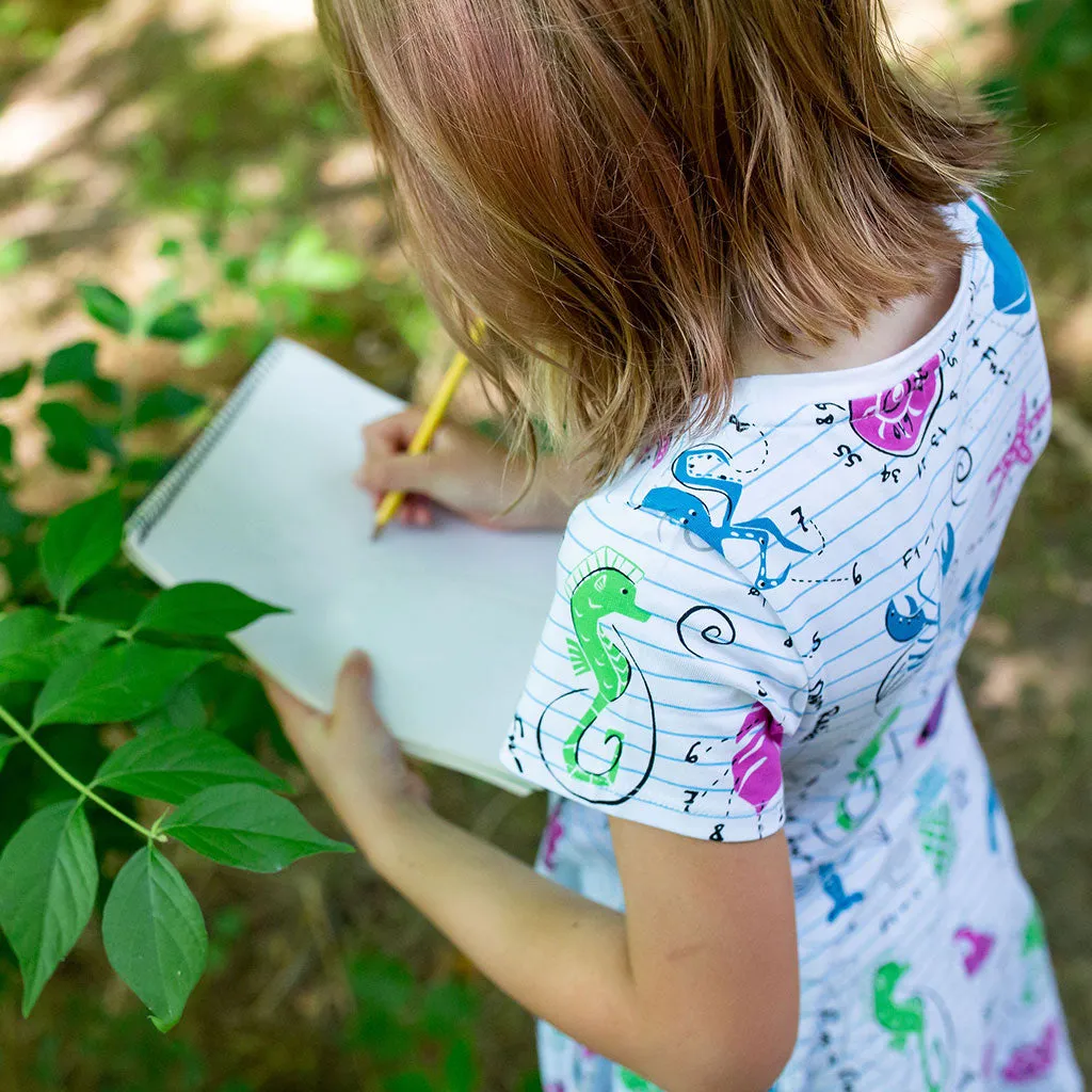 Math in Nature Short Sleeve Super Twirler Play Dress with Pockets