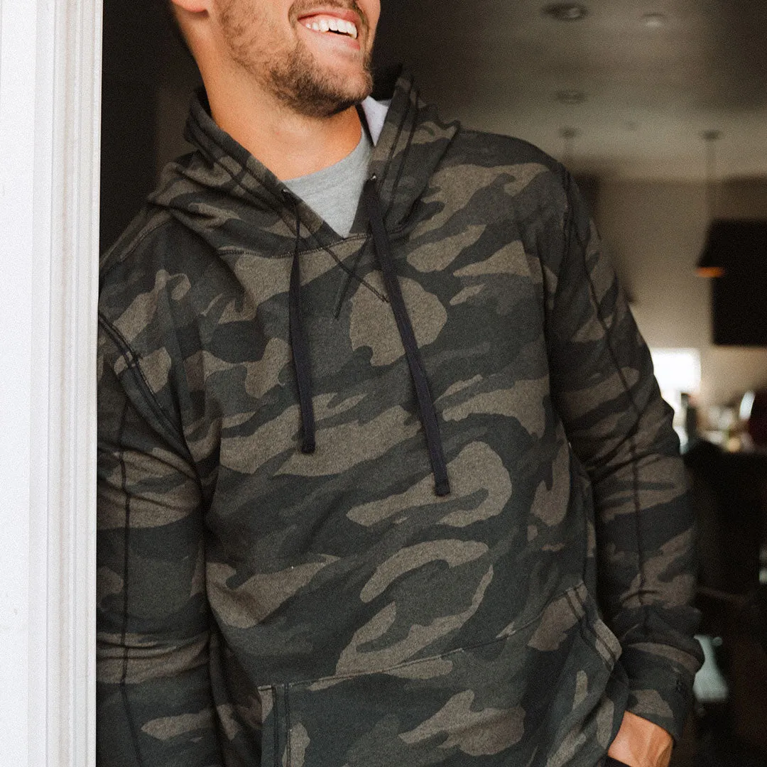 Men's Hoodie, Green Camo