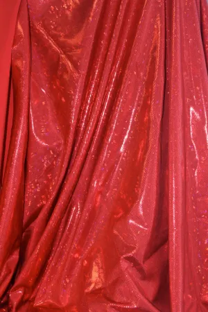 Red Hologram Spandex Fabric Sample