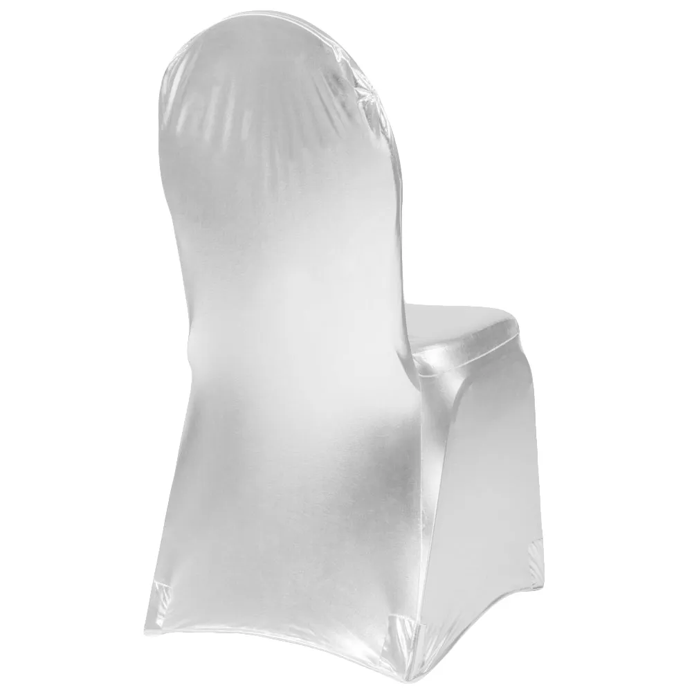 Spandex Banquet Chair Cover - Metallic Silver