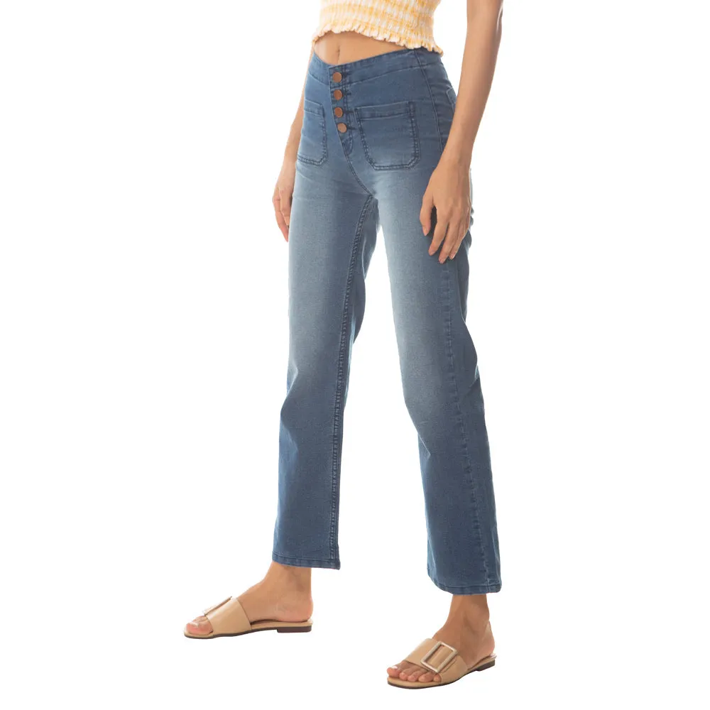 Sprico High-Waist Buttoned Jeans