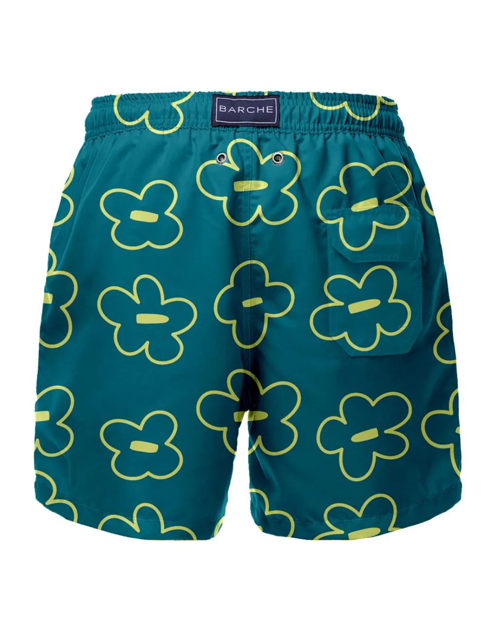 Swim Short Fine Flower - Verde