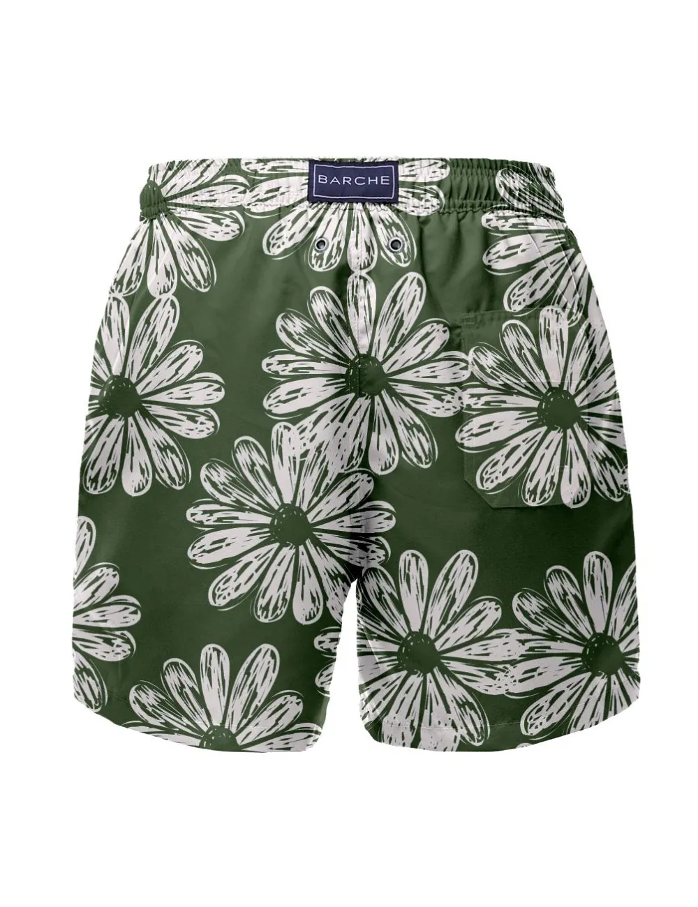 Swim Short Flores - Musgo