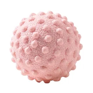 TPR Solid Bump Fascia Ball Foot Reflexology Yoga Massage Ball(Light Pink)