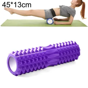 Yoga Pilates Fitness EVA Roller Muscle Relaxation Massage, Size: 45cm x 13cm (Purple)